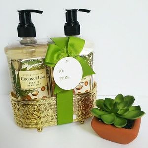 NEW 3 Piece Hand Soap + Lotion w/ Caddy Gift Set